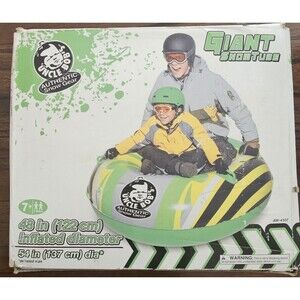 Snow Tube Uncle Bob's Authentic Snow Gear 2 Rider Giant 48" Heavy Duty Vinyl NOS